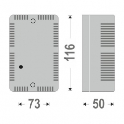 Διαστάσεις μονάδας εισόδου με ρελε (BSR-8019/A)