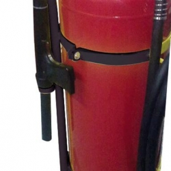 φωτογραφία τροχήλατου πυροσβεστήρα ξηράς σκόνης 100kg